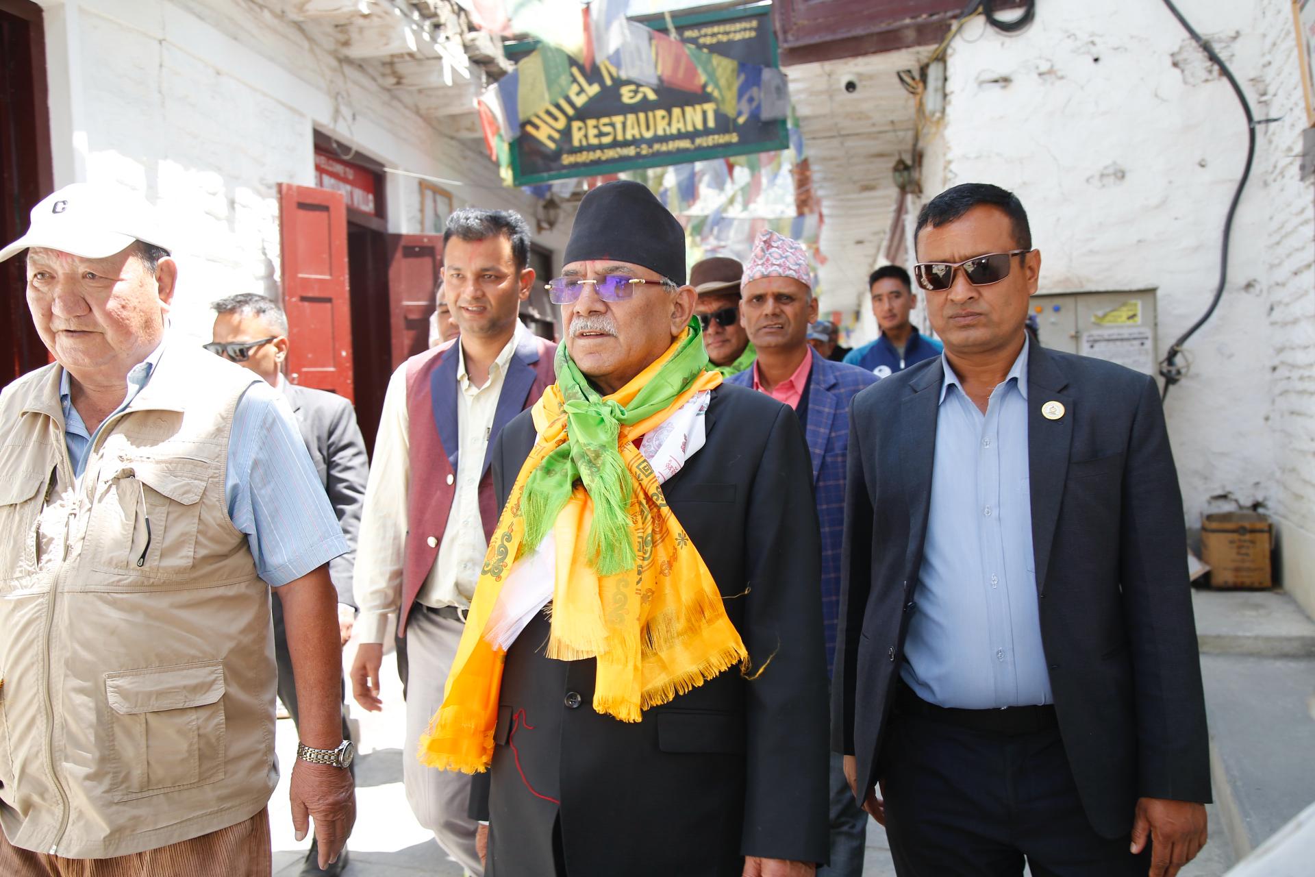 कोरला नाकामा पूर्वाधार निर्माण गर्ने नेपाल–चीन सहमति कार्यान्वन हुँदै जानेछ : प्रचण्ड