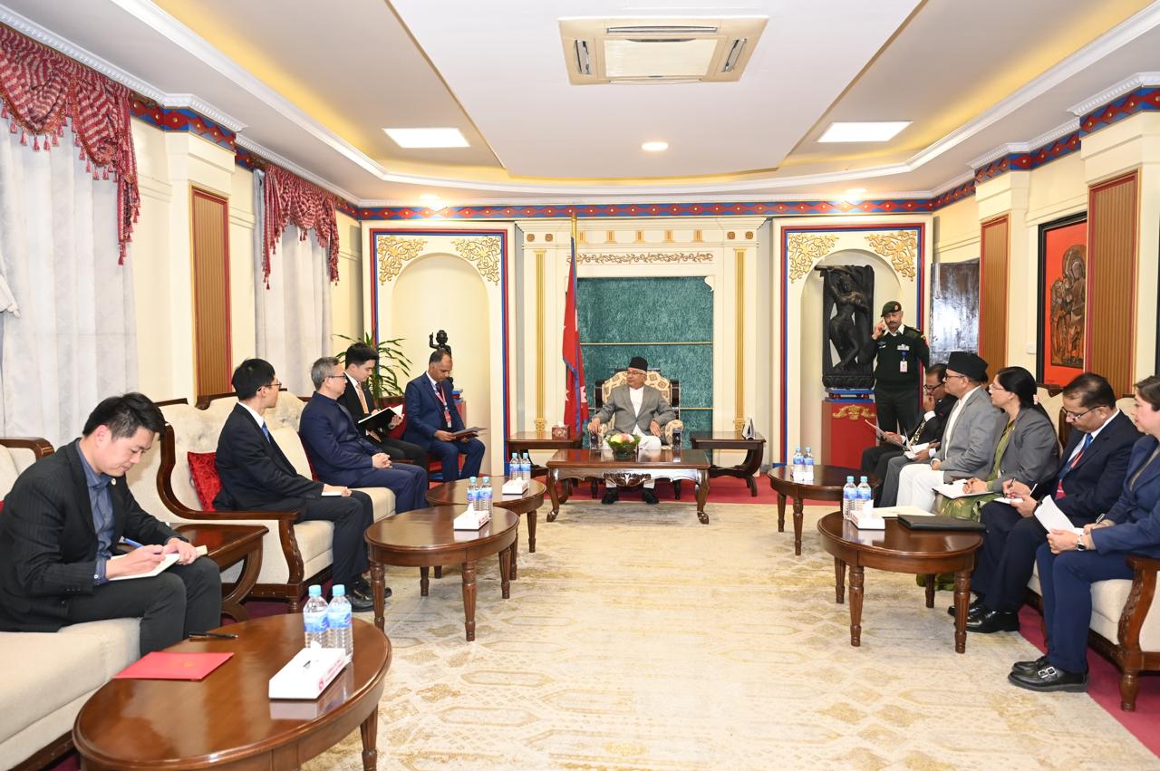 राष्ट्रपति पाैडेलसँग चिनियाँ राजदूतको बिदाइ भेट