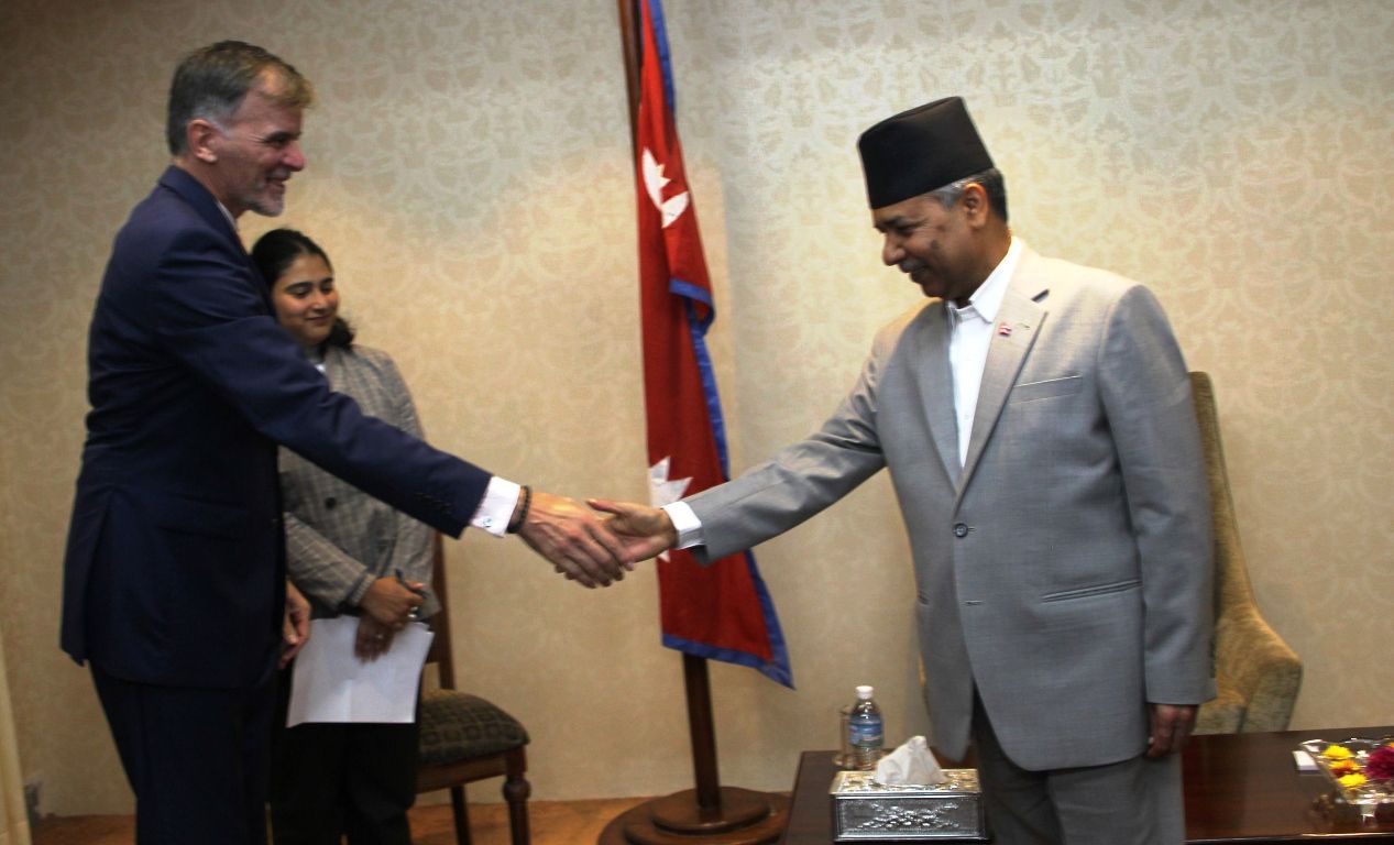 कार्यवाहक राष्ट्रपति यादव र जर्मन राजदूत भोल्जबीच शिष्टाचार भेट