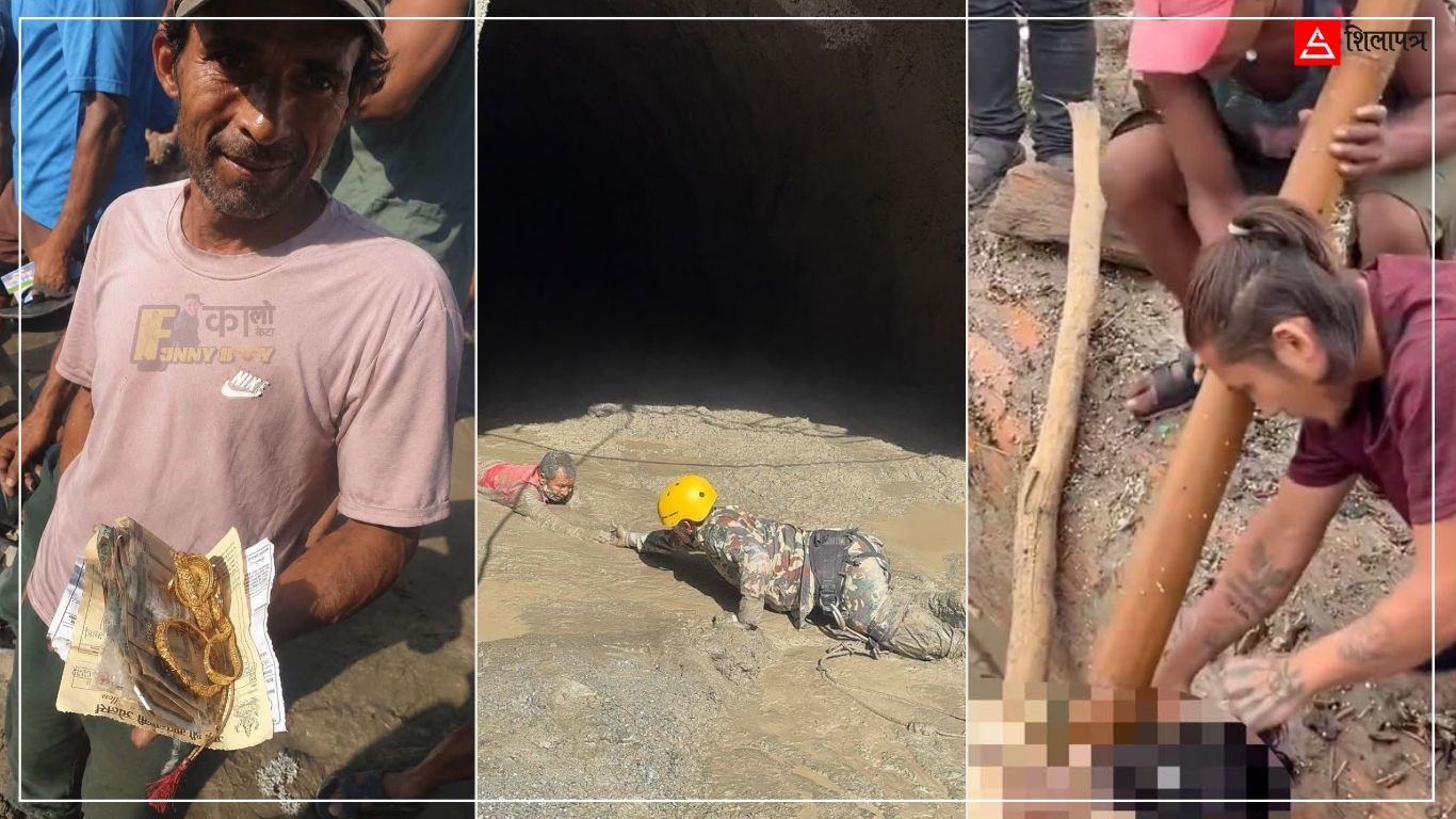 बाढीको सन्नाटाबीच दरिद्रतालाई जितेका यी शक्तिशाली दुई तस्वीर