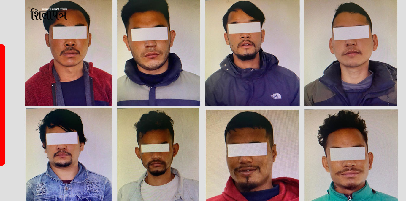 खानतलासी गर्ने नाममा फार्मेसी लुटपाट, एक प्रहरी जवानसहित आठ जना पक्राउ 