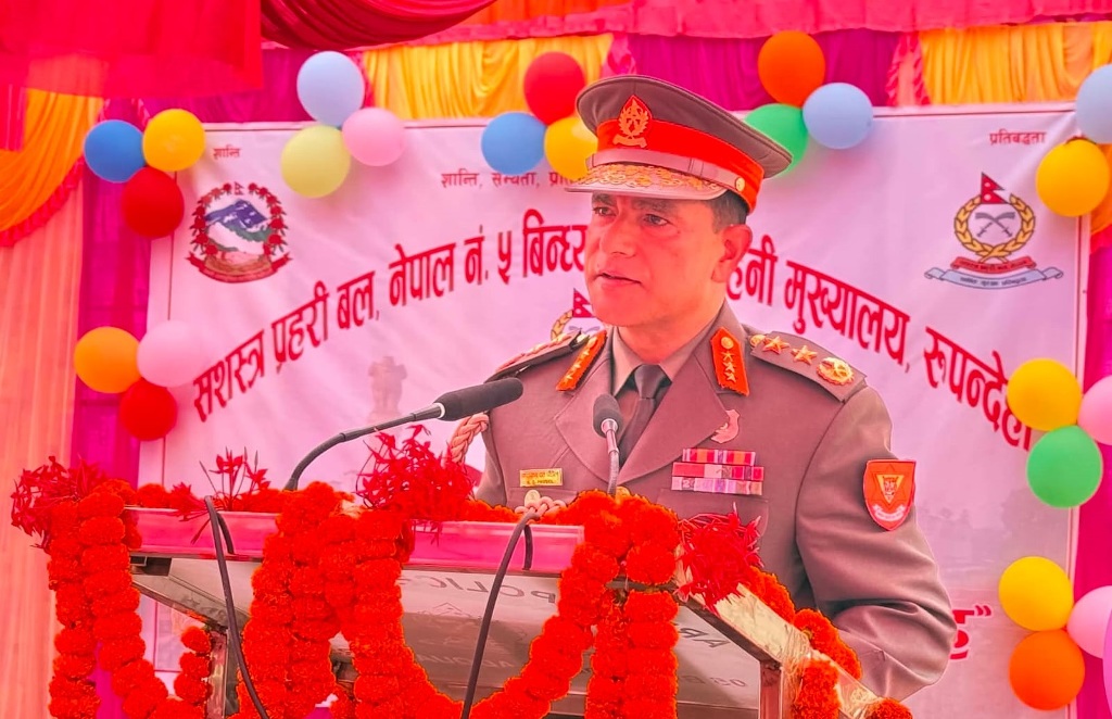 सशस्त्र प्रहरीलाई सीमा सुरक्षामा थप जिम्मेवार बन्न महानिरीक्षक पौडेलको निर्देशन