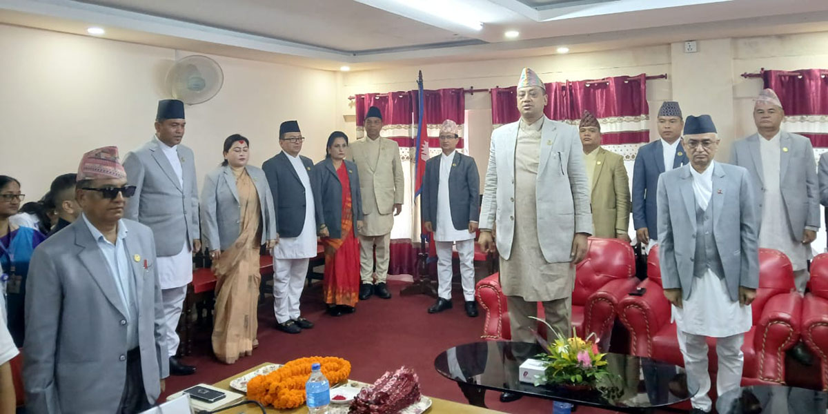 बागमतीका नवनियुक्त मन्त्रीले लिए शपथ