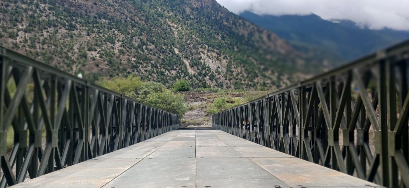 मुस्ताङको कालीगण्डकी नदीमा बेलिब्रिज जडान