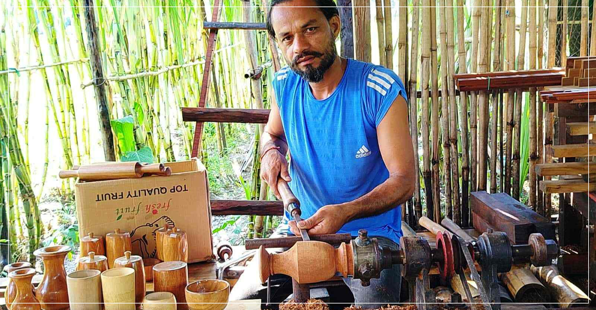 युट्युबबाट काष्ठकलाको सिप सिकेर उद्यमी बनेका भक्तबहादुर