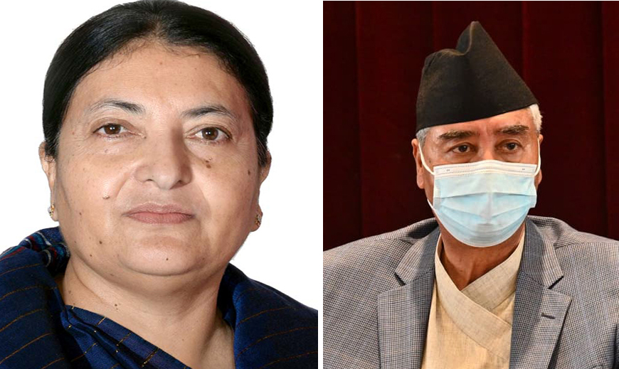 राष्ट्रपति र प्रधानमन्त्रीबीच भेटवार्ता, बढ्दो कोरोना महामारीको विषयमा छलफल