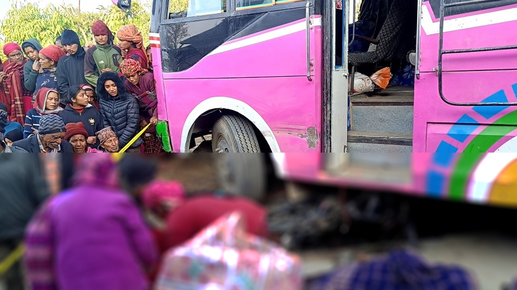 विद्यार्थी बोकेको बसले ठक्कर दिँदा दुई जनाको मृत्यु