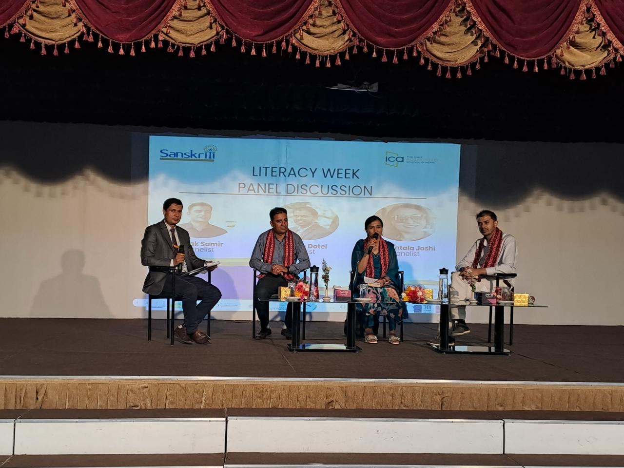संस्कृति इन्टरनेसनल स्कुलको साक्षरता सप्ताह- दीपक समिरले सम्झिए बालापनका किताब