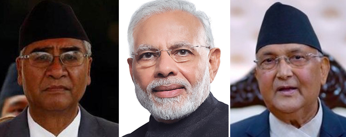 प्रधानमन्त्री देउवा र एमाले अध्यक्ष ओलीले दिए मोदीलाई जन्मदिनको शुभकामना 