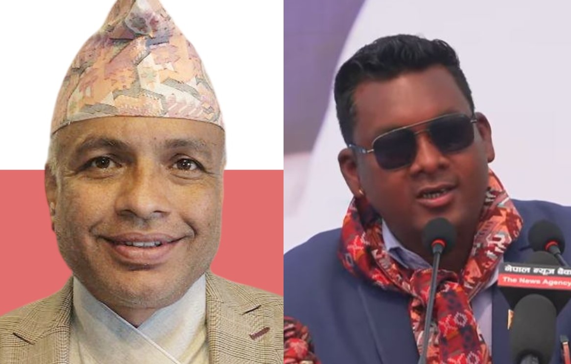 भारी मतान्तरले हार ब्यहाेरेका कांग्रेस महामन्त्री घिमिरेले दिए जित्ने राजवंशीलाई बधाई