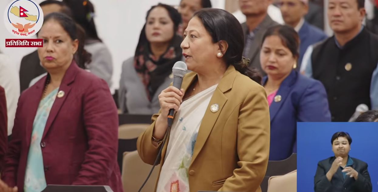 बोल्न पाएनौँ भन्दै सत्तापक्षका सांसदले गरे नियमापत्ति