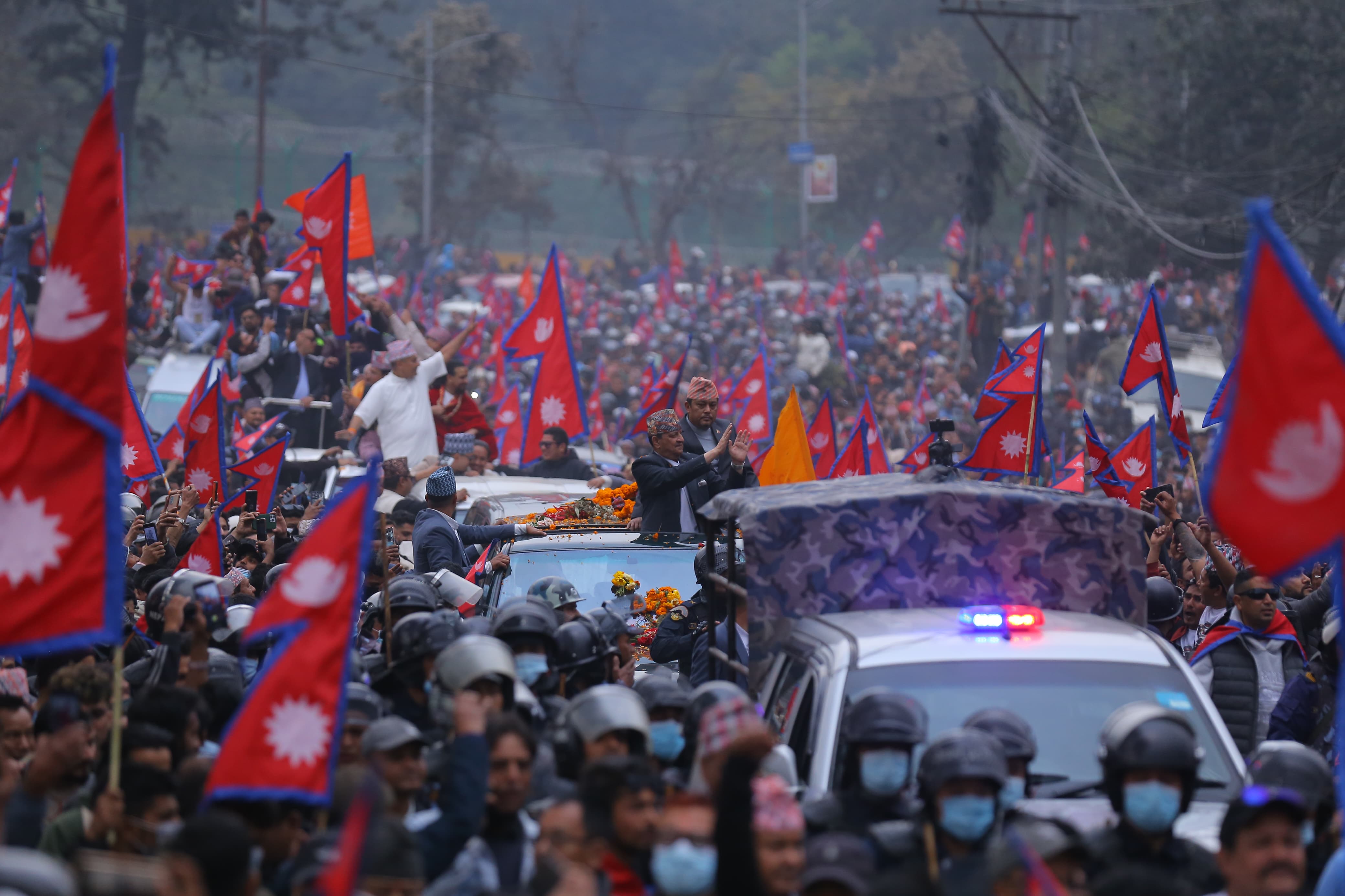 तिलगंगामा ज्ञानेन्द्रलाई भव्य स्वागत (तस्वीरहरू)