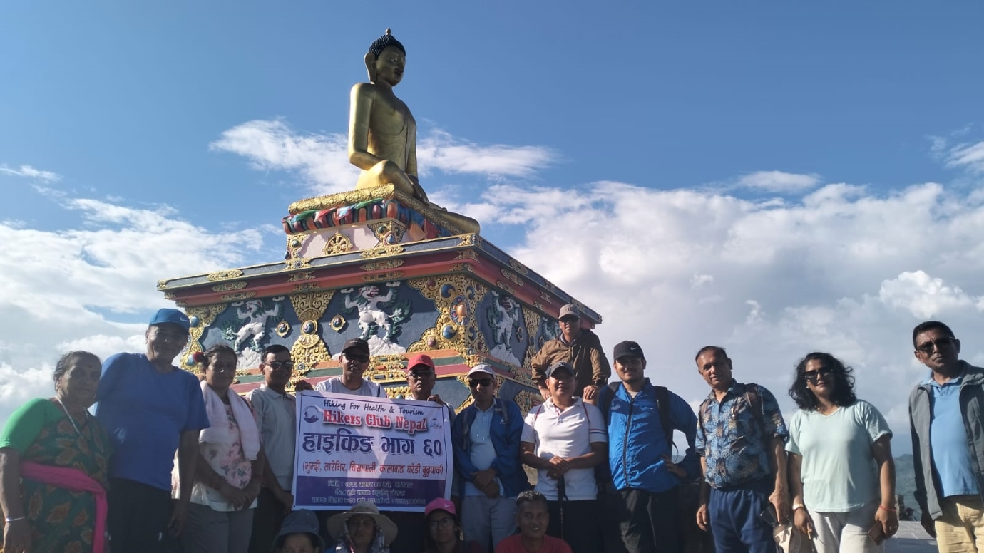 हाइकिङसँग जोडिँदै कालाबाङ घरेडी बुद्ध उद्यान