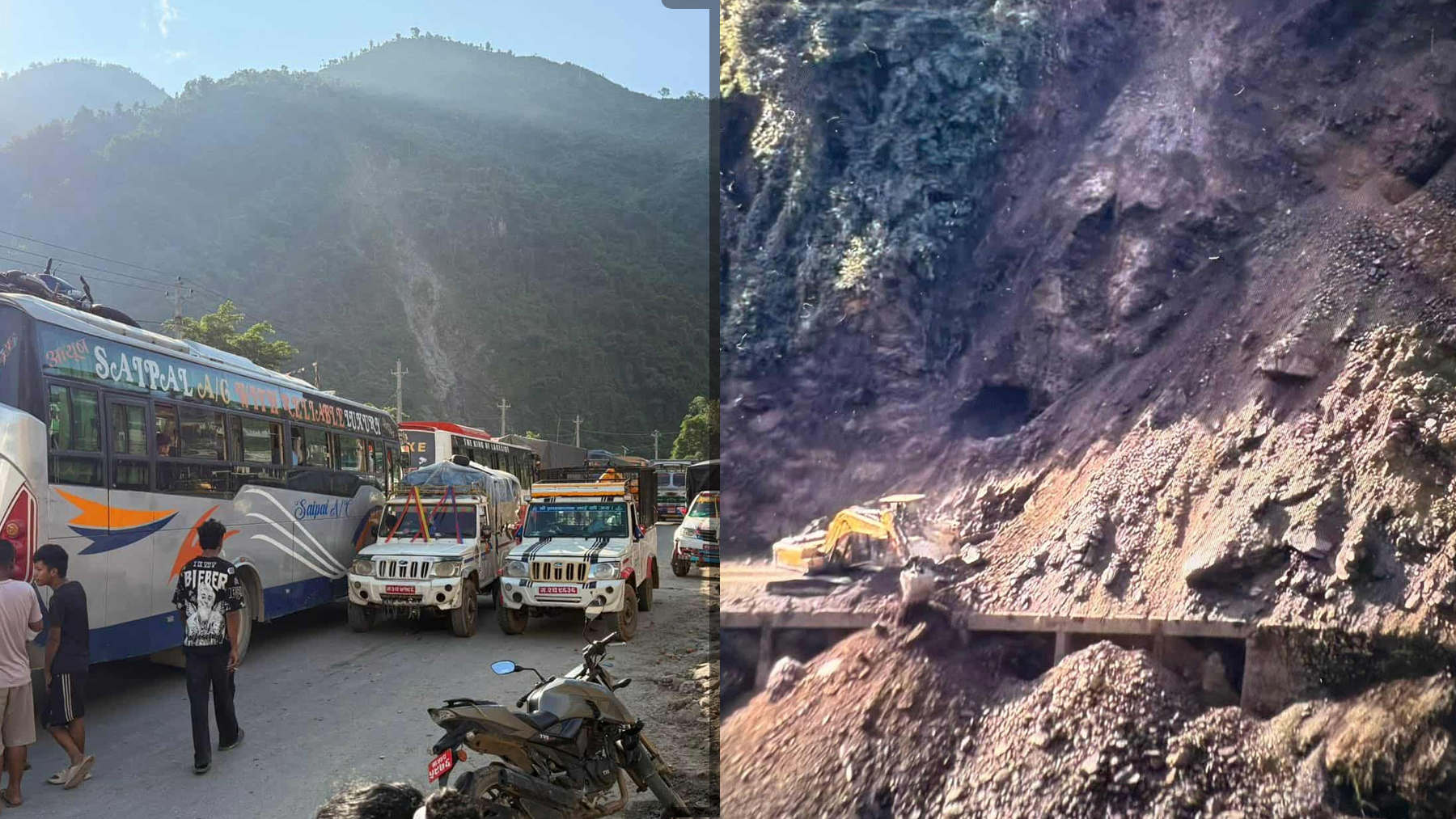 मुग्लिन–नागढुङ्गा सडकखण्ड खुल्न अझै पाँच घण्टा लाग्ने, प्रयोग गर्नुहोस् यी वैकल्पिक सडक