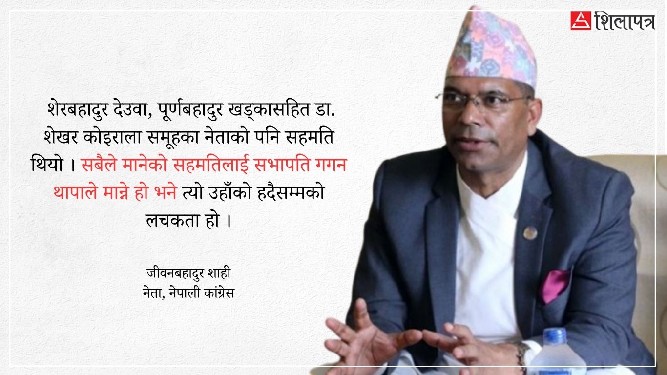 सभापति हदैसम्म लचक भएपछि अडान राखिराख्ने होइन, महाधिवेशनमा जानुपर्छ भन्नेमा पूर्ण दाइ हुनुहुन्छ : जीवन शाही