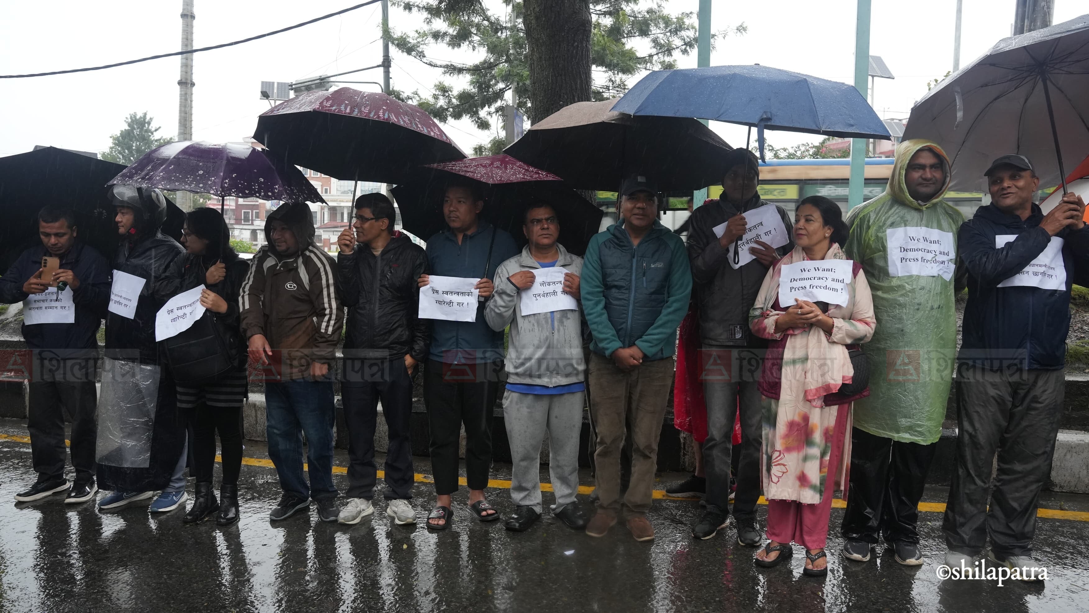 प्रहरीको धरपकडविरूद्ध माइतीघरमा पत्रकार महासंघको विरोध प्रदर्शन (तस्वीरहरू)