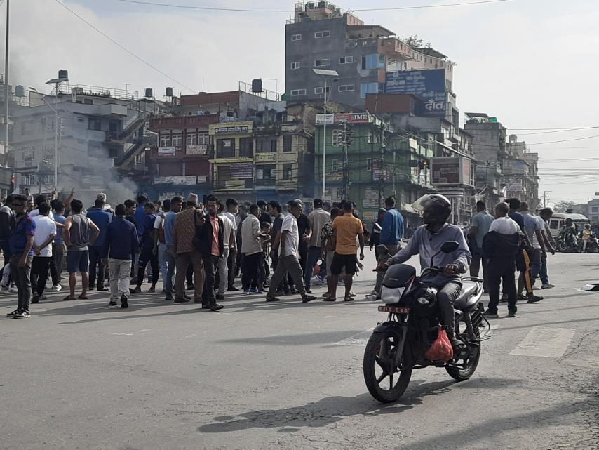 जेन–जीले कलंकीमा कर्फ्यु तोडेर सुरु गरे प्रदर्शन