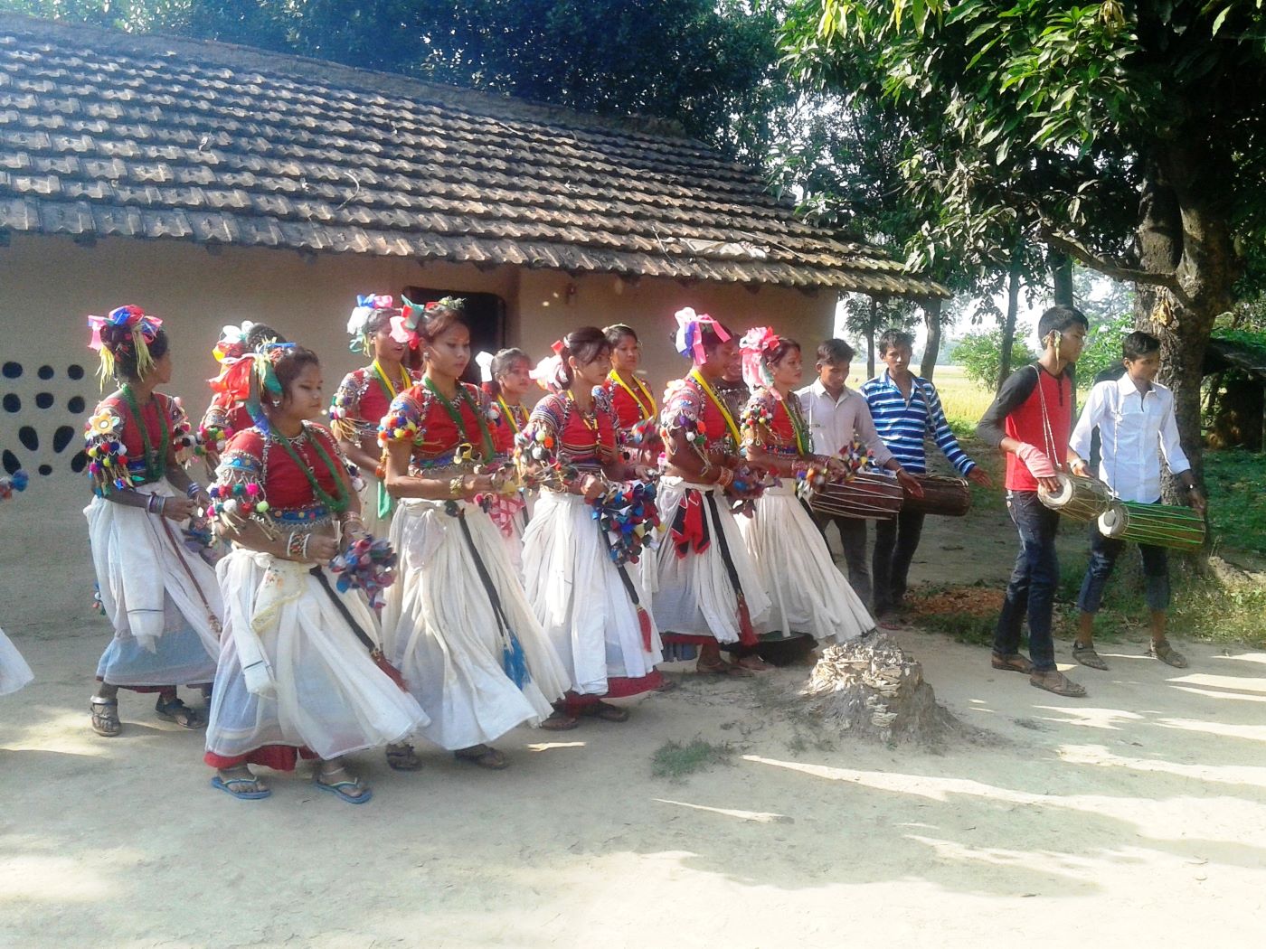 सखिया नाचमा झुम्दै कञ्चनपुरका थारू बस्ती