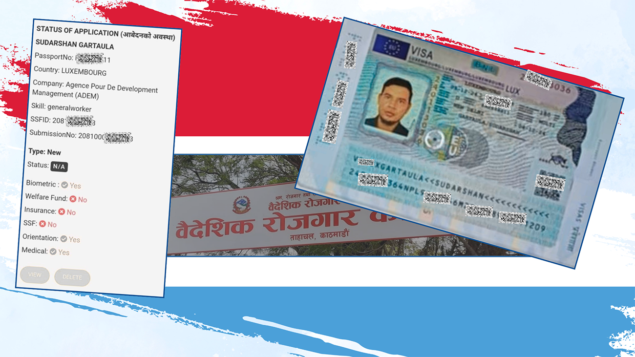 लक्जेम्बर्गको नक्कली भिसा, सक्कली श्रम स्वीकृति