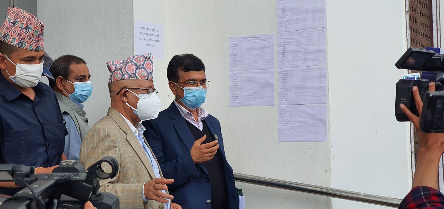 नेकपा एकीकृत समाजवादी दर्ताका लागि ५४ केन्द्रीय सदस्य र २९ सांसदले गरे सनाखत