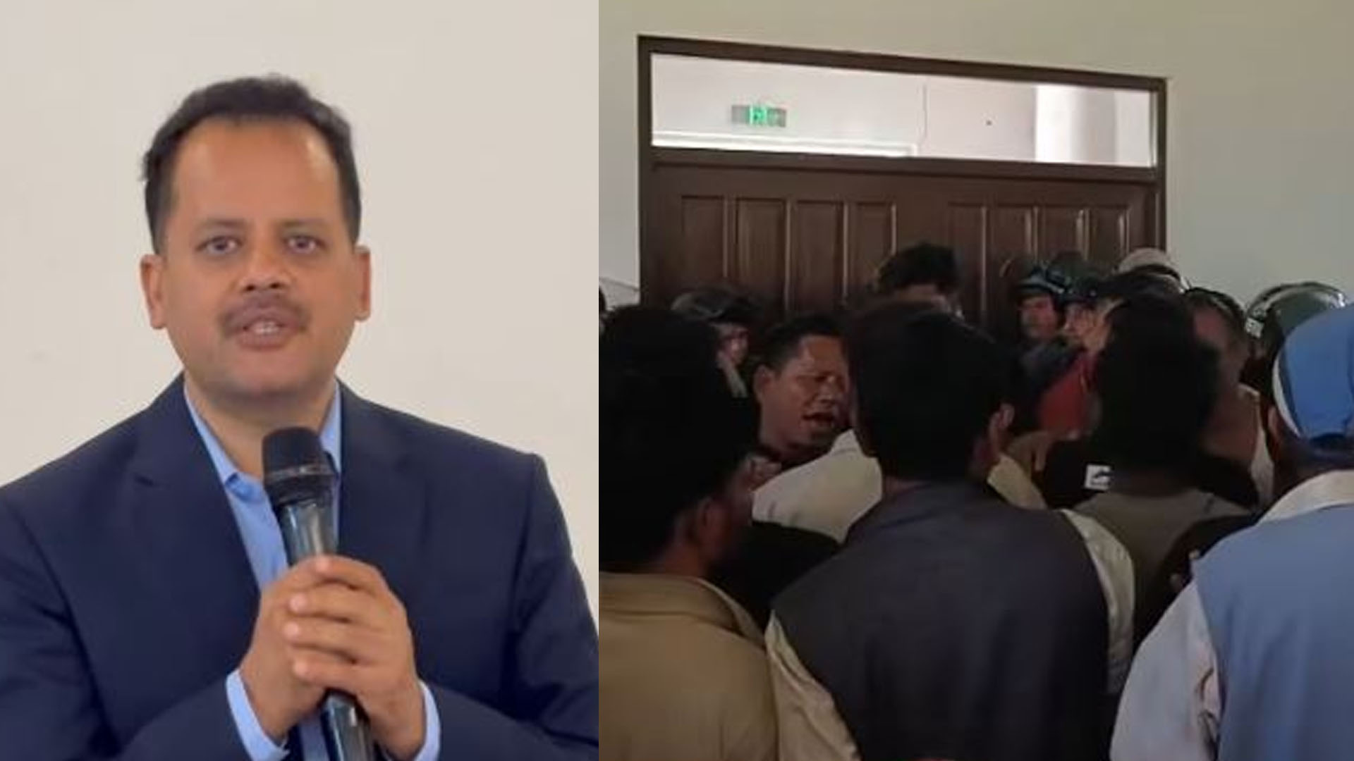 पाँचखालका मेयरलाई जनताको भन्दा ठेकेदारको चिन्ता, अगाडि बसेर कुटाए जनता