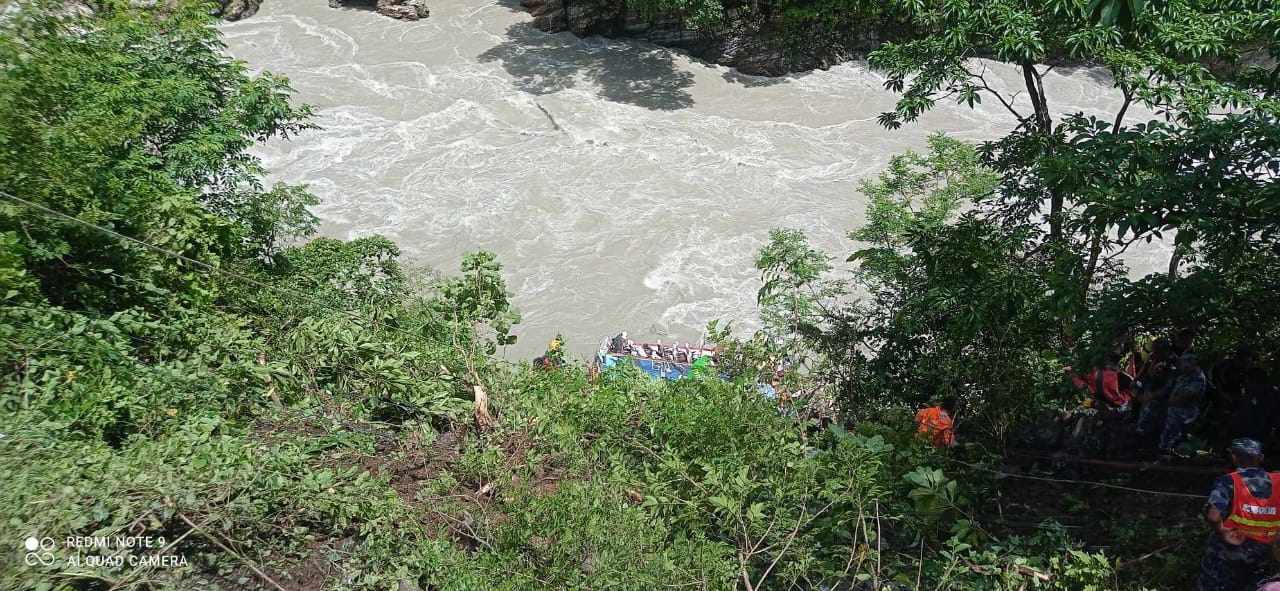 थुनिएको मर्स्याङ्दी नदीमा पानी बग्न थाल्यो