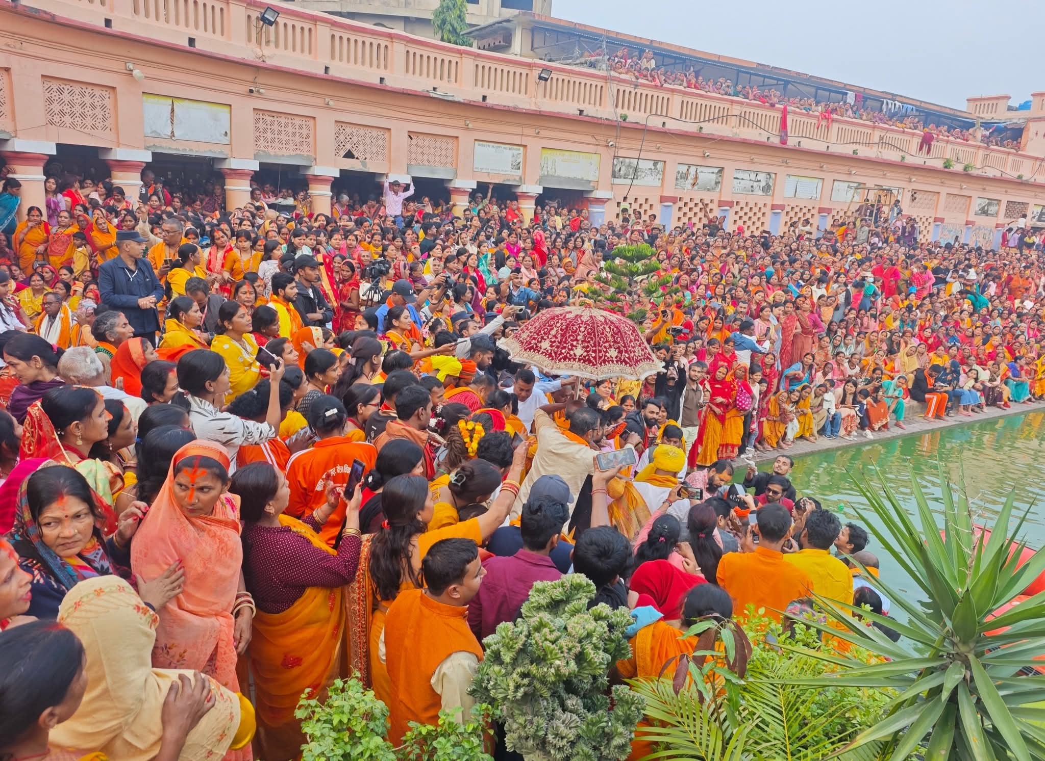 विवाहपञ्चमी महोत्सवअन्तर्गत जनकपुरधाममा मटकोर, भोलि विवाह