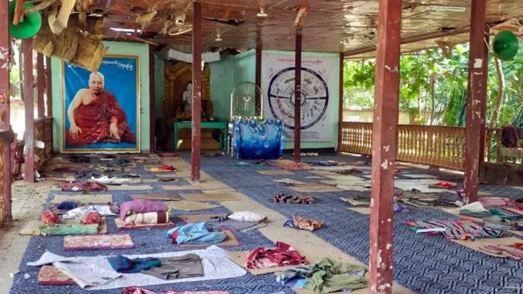 म्यानमारमा बौद्ध विहारमा हवाई आक्रमण, १४ जनाको मृत्यु