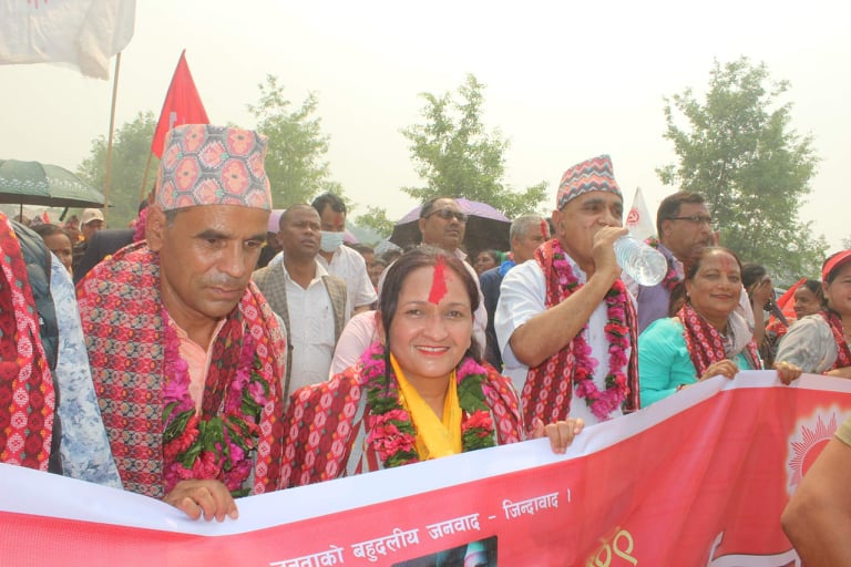 सुर्खेतकाे वीरेन्द्रनगरमा एमालेको अग्रता 