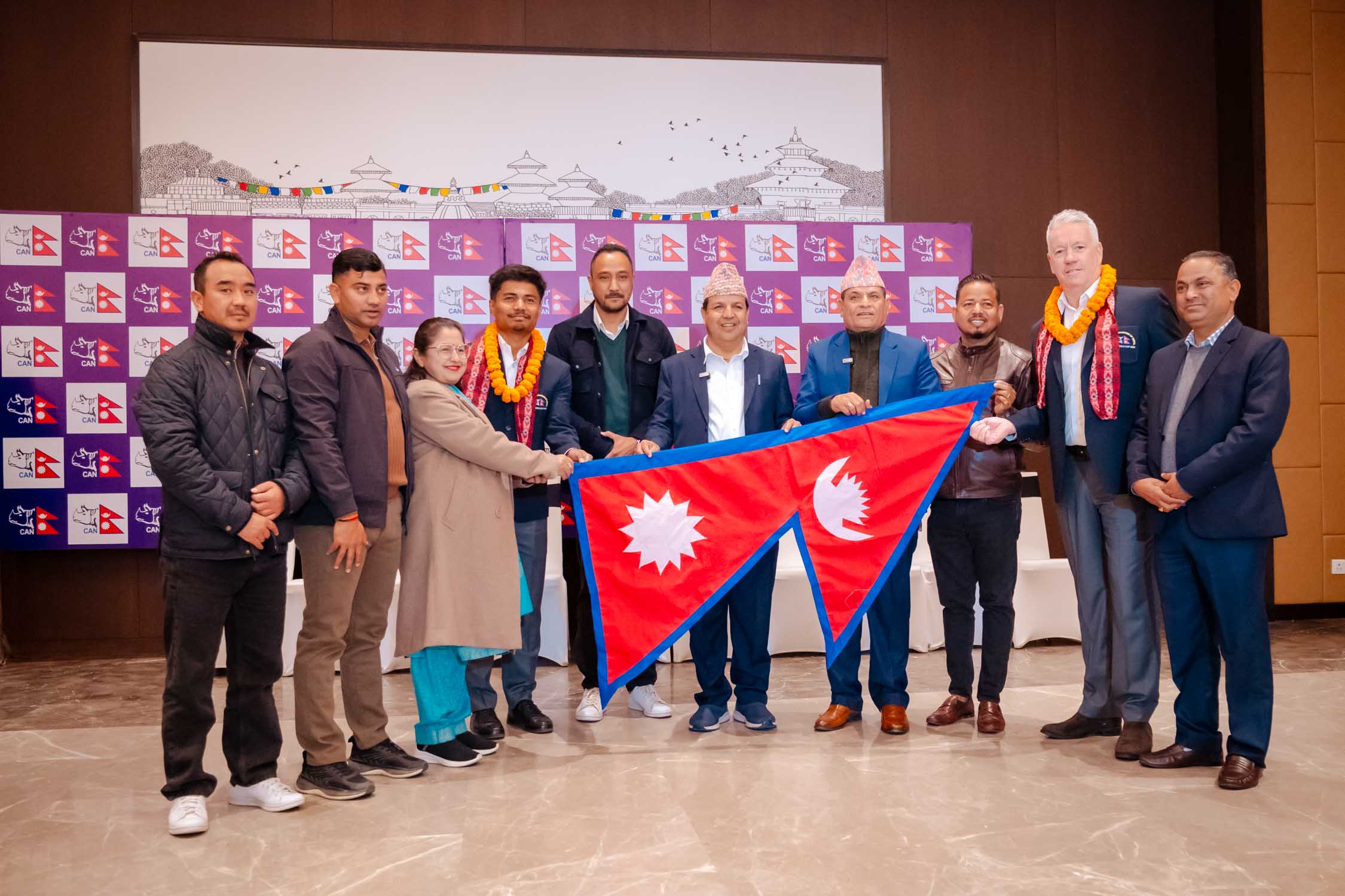 क्यानद्वारा आईसीसी टी– २० विश्वकप क्रिकेट खेल्न जाने नेपाली टोलीको बिदाइ (तस्वीरहरू)