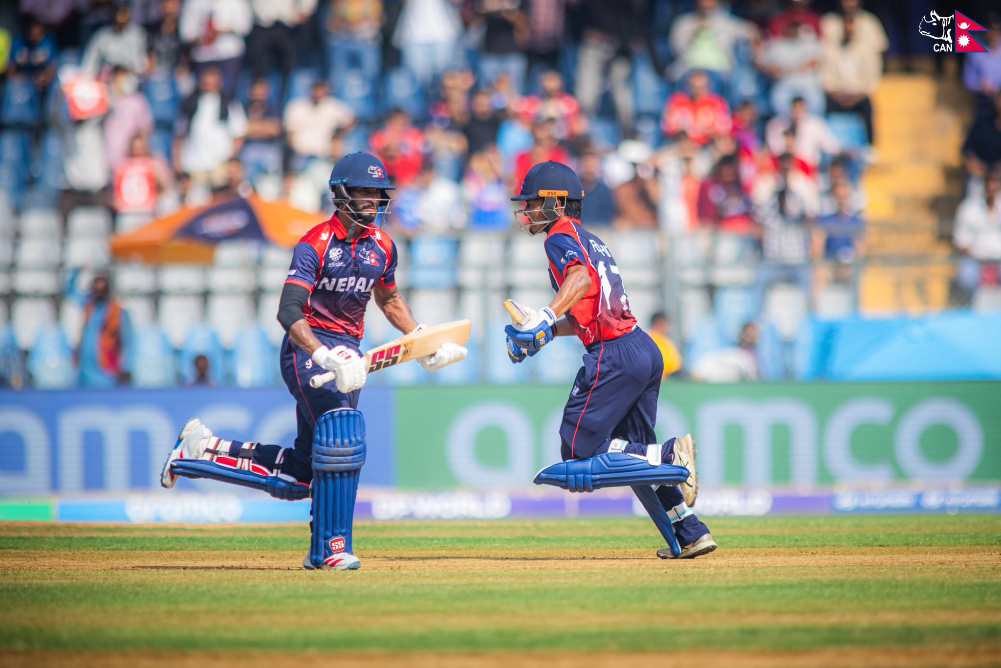 वेस्ट इन्डिजविरुद्ध ब्याटिङ गर्दै नेपाल 