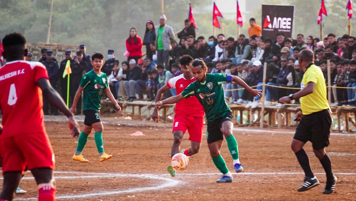 सहलेश क्लबलाई हराउँदै एनआरटी फाल्गुनन्द गोल्डकपको सेमिफाइनलमा