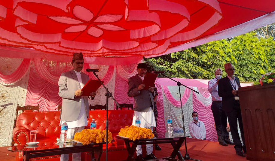 बागमतीका नवनियुक्त मुख्यमन्त्री पाण्डेले लिए शपथ