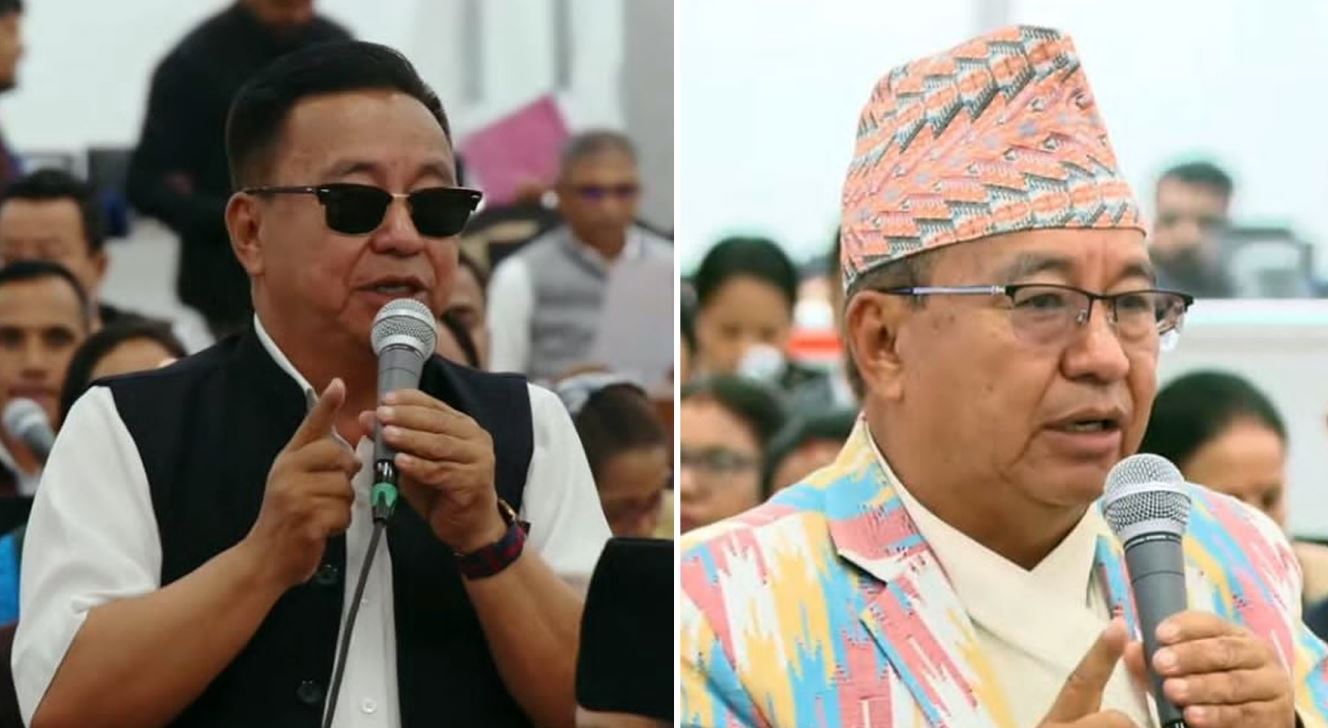 एमाले सांसद राजेन्द्र राईले हटाए कालो चस्मा