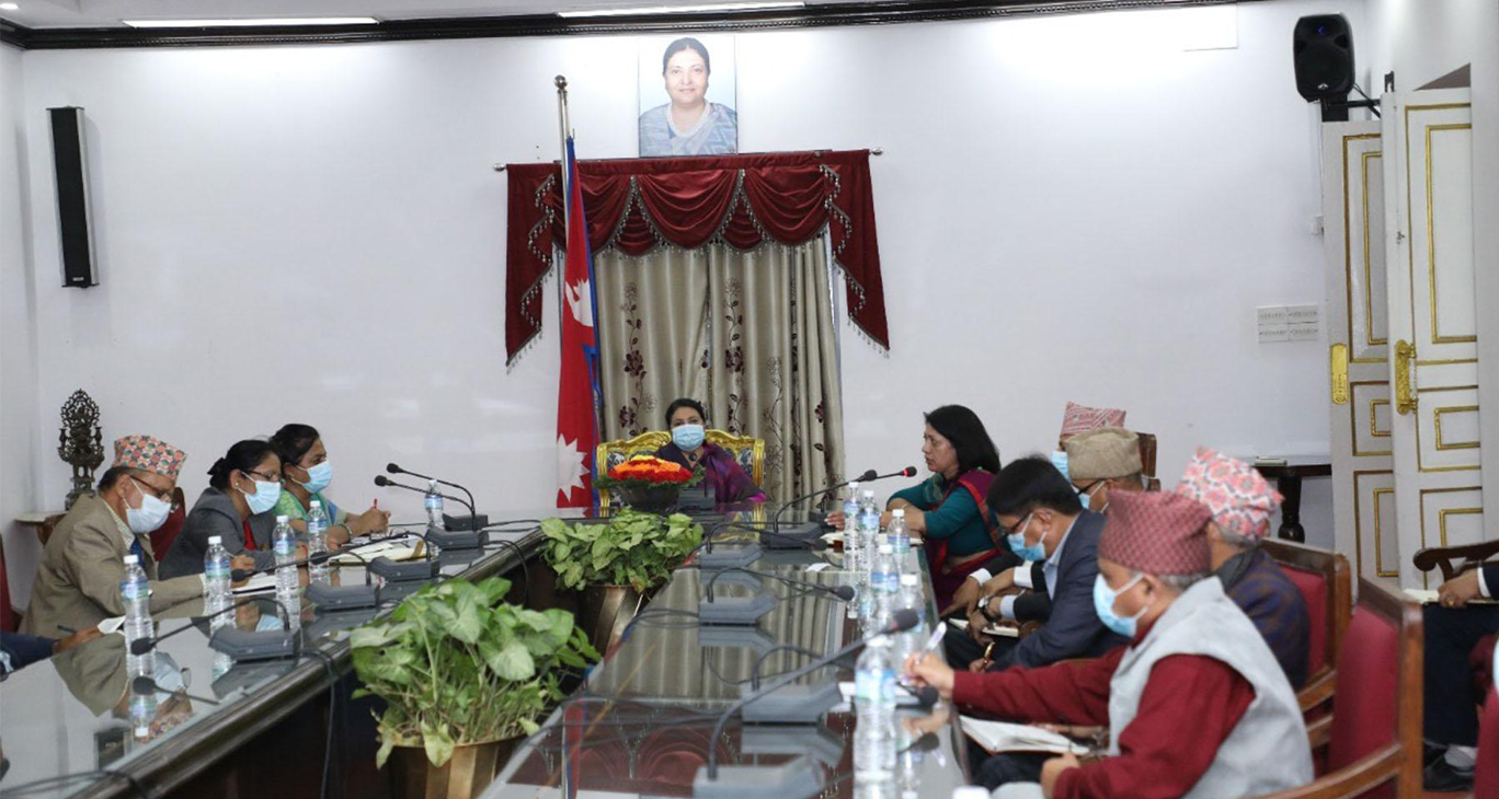 महिला र बालबालिकाविरुद्ध हुने हिंसा नियन्त्रण गर्न सबै पक्षको पहल आवश्यक : राष्ट्रपति भण्डारी