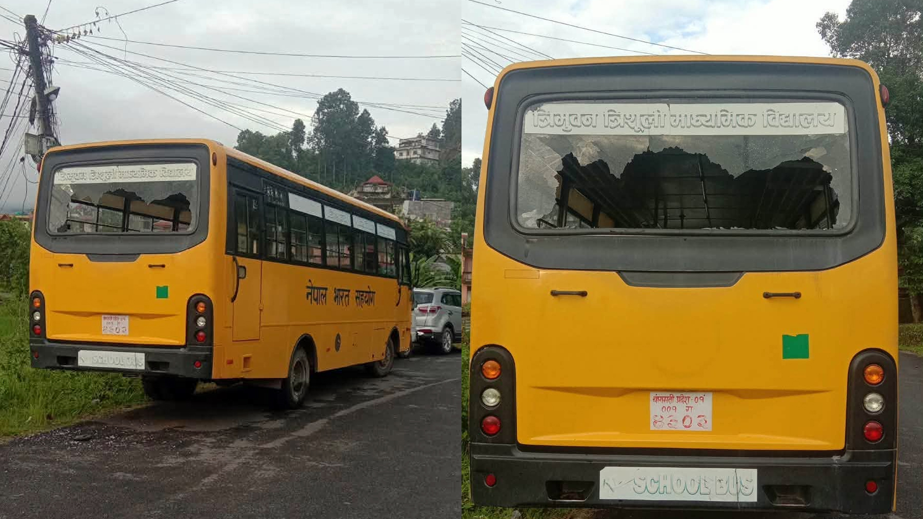 बाढीले विद्यालयको नामनिसाना छैन, अन्तिम सम्पत्तिको रूपमा बचेका बसमा पनि तोडफोड