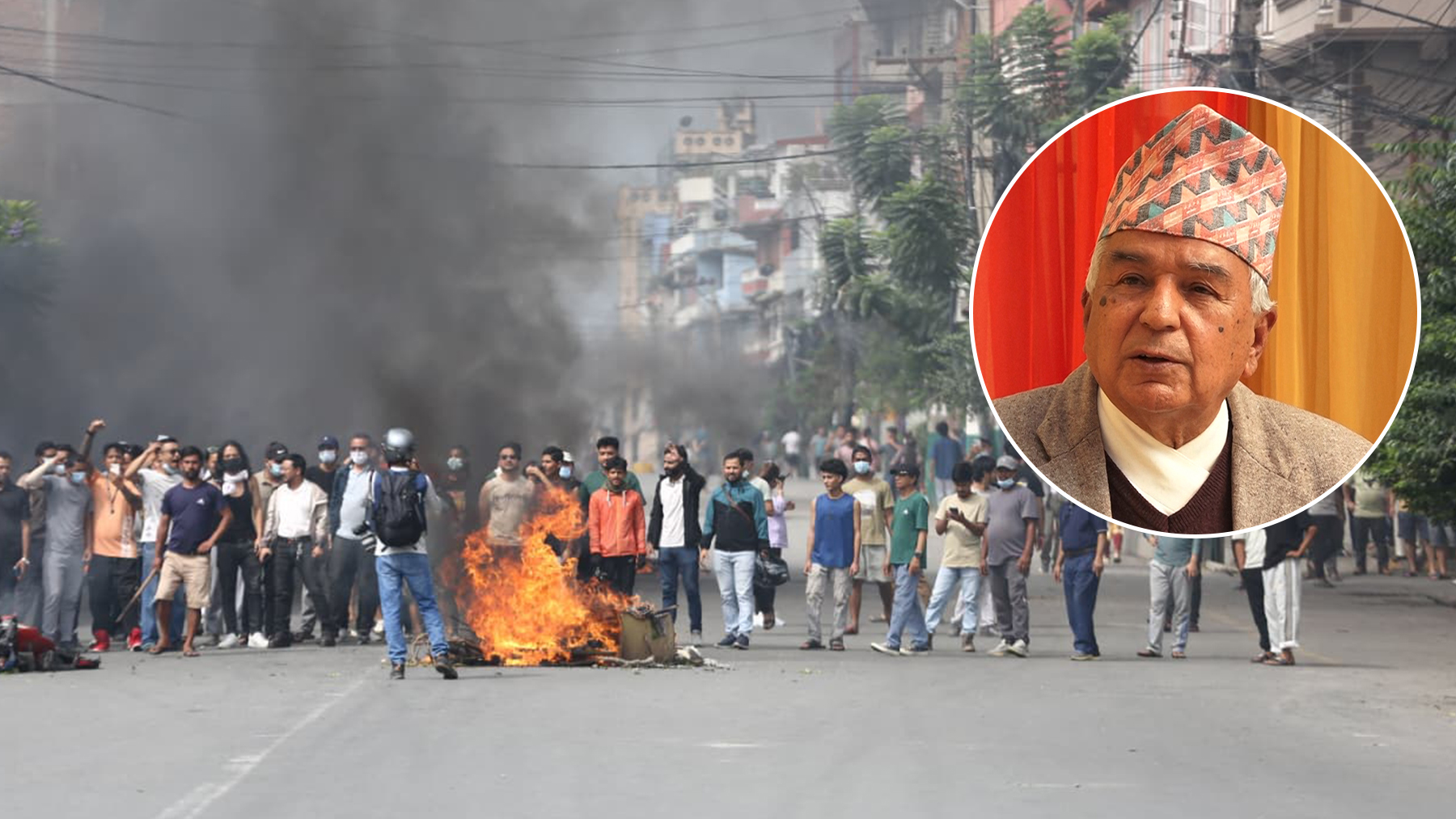 राष्ट्रपति रामचन्द्र पाैडेलकाे घरमा पनि आगजनी