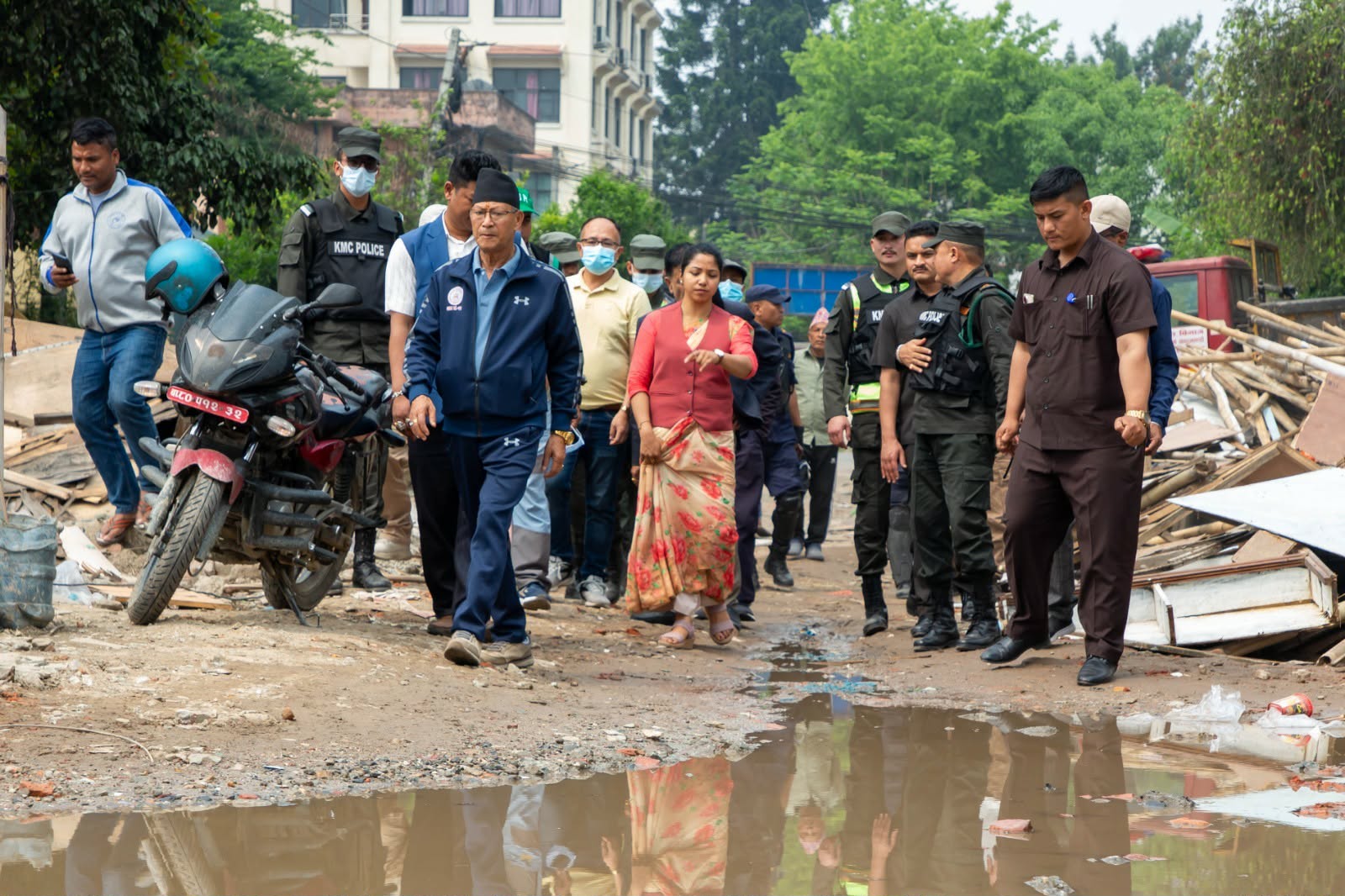 सुकुम्बासी बस्ती खाली गराइएको ठाउँको संरक्षणको काम थाल्न कार्यवाहक मेयर डंगोलको निर्देशन