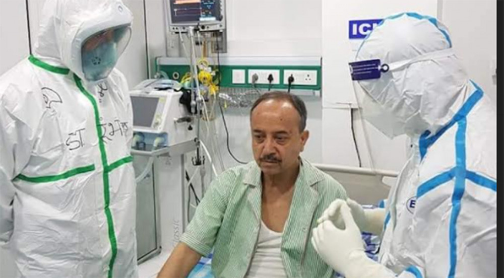 कोरोनासँगै निमोनियाले ग्रस्त कांग्रेस महामन्त्री खड्काको कस्तो छ स्वास्थ्य अवस्था ?