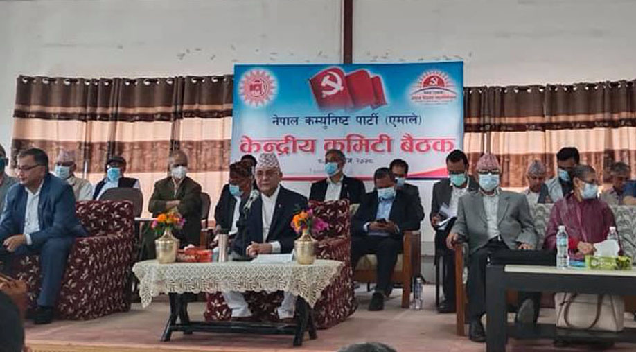 एमालेको बैठकले पारित गर्‍यो तीनै प्रतिवेदन, घनश्याम भुसालको फरक मत