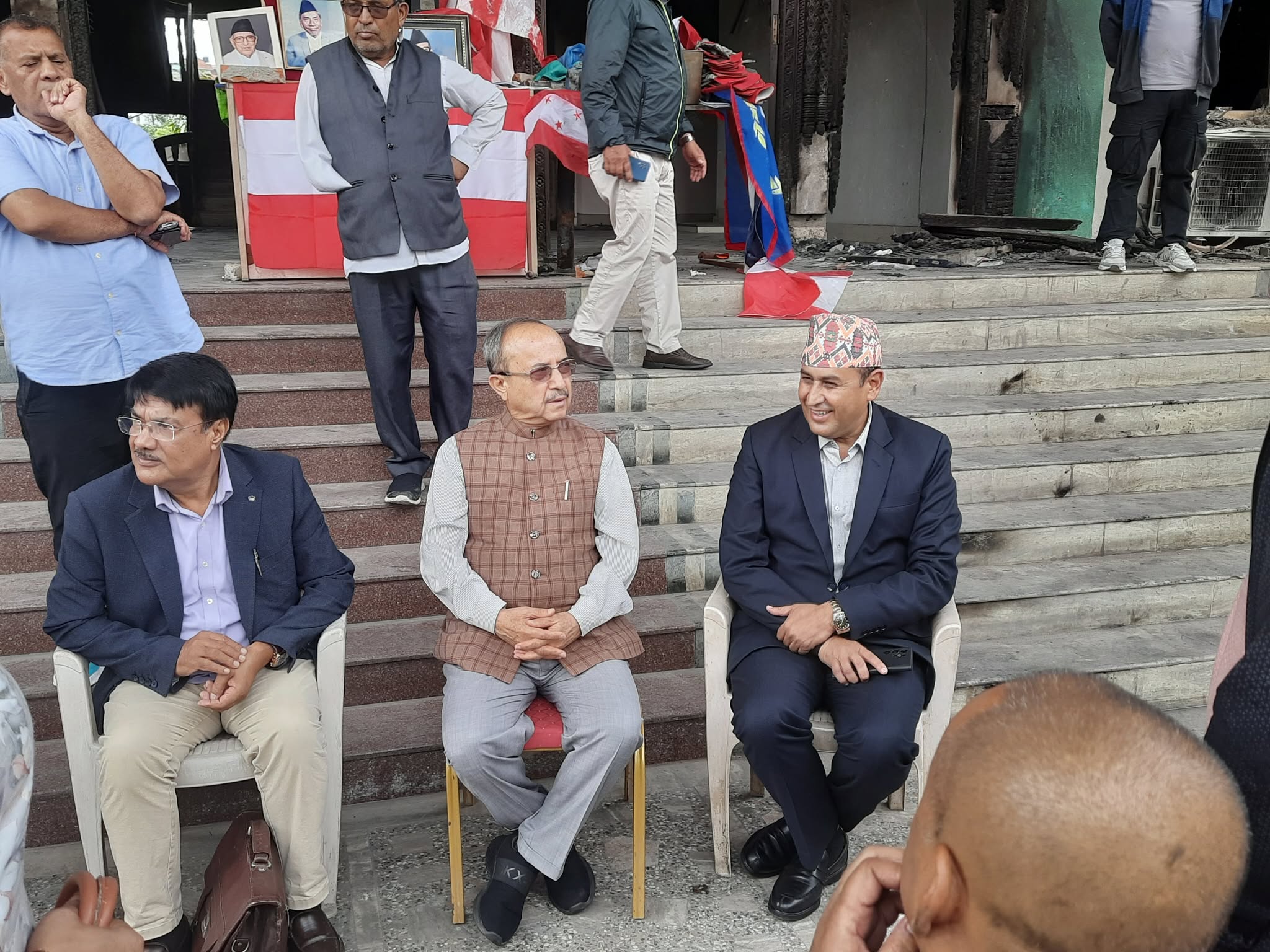 सानेपास्थित पार्टीको केन्द्रीय कार्यालय निरीक्षणमा कांग्रेस उपसभापति खड्का