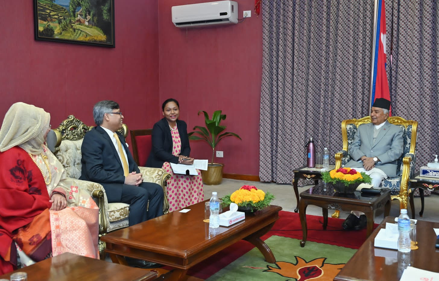 शीतलनिवासमा राष्ट्रपति पौडेल र सार्कका महासचिव सरवारबीच भेटवार्ता